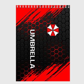 Скетчбук с принтом UMBRELLA CORP , 100% бумага
 | 48 листов, плотность листов — 100 г/м2, плотность картонной обложки — 250 г/м2. Листы скреплены сверху удобной пружинной спиралью | Тематика изображения на принте: ada wong | biohazard | leon | nemesis | project resistance | raccoon city | re | re3 | resident evil | resident evil 3 | rpd | stars | umbrella | ада вонг | амбрелла | немезис | ужасы