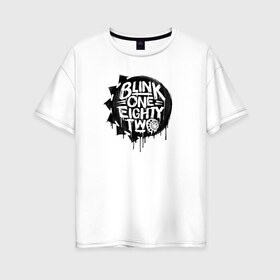 Женская футболка хлопок Oversize с принтом Blink 182 , 100% хлопок | свободный крой, круглый ворот, спущенный рукав, длина до линии бедер
 | blink | california | pop | punk | rock | блинк | группа | калифорния | панк | рок