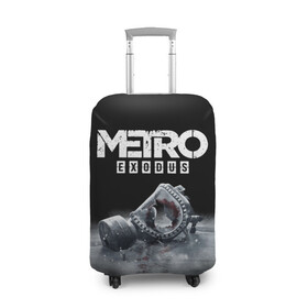 Чехол для чемодана 3D с принтом METRO EXODUS. , 86% полиэфир, 14% спандекс | двустороннее нанесение принта, прорези для ручек и колес | exodus | horror | metro 2033 | metro exodus | sparta | survival | артём | игры | исход | метро | метро 2035 | спарта | спартанцы