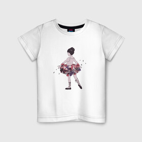 Детская футболка хлопок с принтом балерина , 100% хлопок | круглый вырез горловины, полуприлегающий силуэт, длина до линии бедер | балерина | высказывание | идея | манера | мемы | разные | рисунок | символ
