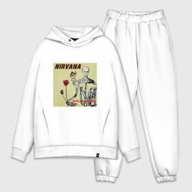 Мужской костюм хлопок OVERSIZE с принтом NIRVANA ,  |  | in utero | nevermind | nirvana | nirvana in utero | nirvana logo | smile | курт кобейн | нирвана | нирвана in utero | нирвана лого