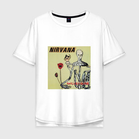 Мужская футболка хлопок Oversize с принтом NIRVANA , 100% хлопок | свободный крой, круглый ворот, “спинка” длиннее передней части | in utero | nevermind | nirvana | nirvana in utero | nirvana logo | smile | курт кобейн | нирвана | нирвана in utero | нирвана лого