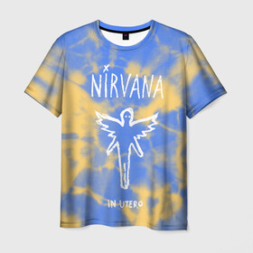 Мужская футболка 3D с принтом NIRVANA , 100% полиэфир | прямой крой, круглый вырез горловины, длина до линии бедер | in utero | nevermind | nirvana | nirvana in utero | nirvana logo | nirvana nevermind | smile | курт кобейн | нирвана | нирвана in utero | нирвана лого