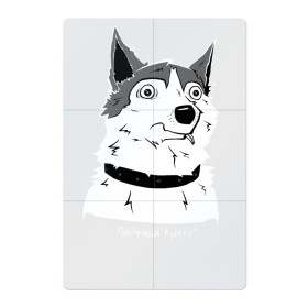 Магнитный плакат 2Х3 с принтом Курьер - Шарик , Полимерный материал с магнитным слоем | 6 деталей размером 9*9 см | reminor | животные | курьер | мультфильм | пес | собака | шарик