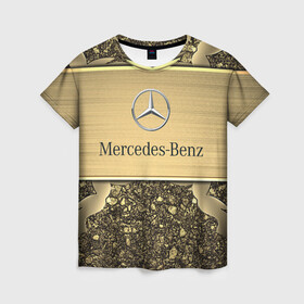 Женская футболка 3D с принтом MERCEDES GOLD , 100% полиэфир ( синтетическое хлопкоподобное полотно) | прямой крой, круглый вырез горловины, длина до линии бедер | 2020 | amg | auto | brabus | clk | cls | glk | mercedes | mercedes benz | slk | sport | авто | автомобиль | автомобильные | амг | брабус | бренд | глк | марка | машины | мерседес | слк | спорт | цлк | цлс