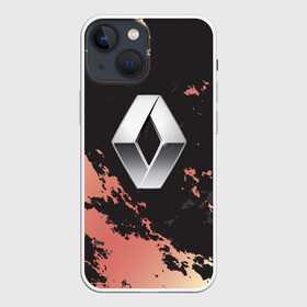 Чехол для iPhone 13 mini с принтом Renault | Рено (+спина) ,  |  | auto | clio | laguna | logan | megane | renault | reno | scenic | авто | автомобиль | ам | лого | рено