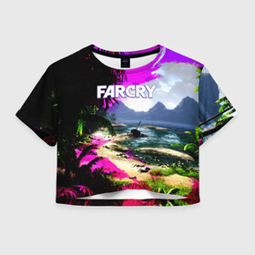 Женская футболка Crop-top 3D с принтом FARCRY , 100% полиэстер | круглая горловина, длина футболки до линии талии, рукава с отворотами | far cry | farcry | game | ubisof | выживание | джунгли | игры | остров | фар край