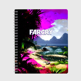 Тетрадь с принтом FARCRY , 100% бумага | 48 листов, плотность листов — 60 г/м2, плотность картонной обложки — 250 г/м2. Листы скреплены сбоку удобной пружинной спиралью. Уголки страниц и обложки скругленные. Цвет линий — светло-серый
 | far cry | farcry | game | ubisof | выживание | джунгли | игры | остров | фар край