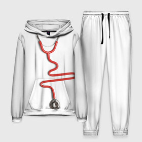 Мужской костюм 3D (с толстовкой) с принтом Медицинский халат ,  |  | белые халаты | вирус | врач | детский врач | интерн | кардио | мед | медик | медсестра | подарок | сердце | символика | терапевт