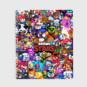 Тетрадь с принтом BRAWL STARS EL PRIMO , 100% бумага | 48 листов, плотность листов — 60 г/м2, плотность картонной обложки — 250 г/м2. Листы скреплены сбоку удобной пружинной спиралью. Уголки страниц и обложки скругленные. Цвет линий — светло-серый
 | 8 bit | bibi | brawl stars | brock | bull | crow | dinomike | el primo | leon | mobile game | nita | poko | ricochet | sandy | shall | stars | tara | бравл старс | ворон | леон | мобильные игры