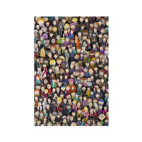 Обложка для паспорта матовая кожа с принтом Персонажи South Park , натуральная матовая кожа | размер 19,3 х 13,7 см; прозрачные пластиковые крепления | park | sout | мультик | парк | патрен | персонаж | саус | сериал | толпа | южный