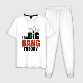 Мужская пижама хлопок с принтом Big Bang Theory logo , 100% хлопок | брюки и футболка прямого кроя, без карманов, на брюках мягкая резинка на поясе и по низу штанин
 | Тематика изображения на принте: big bang theory | howard wolowitz | leonard hofstadter | penny | raj | sheldon cooper | stuart bloom | vdgerir | воловитц | леонард хофстедер | пэнни | радж | раджешь кутрапалли | тбв | теория большого взрыва | чак лорри | шелдон | шэл