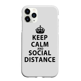 Чехол для iPhone 11 Pro Max матовый с принтом Keep Calm And Social Distance , Силикон |  | Тематика изображения на принте: 2019 | biohazard | calm | china | coronavirus | covid 19 | inc | keep | ncov | ncov19 | ncov2019 | plague | survivor | virus | warning | вирус | дистанцию | коронавирус | соблюдай