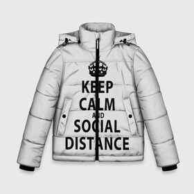 Зимняя куртка для мальчиков 3D с принтом Keep Calm And Social Distance , ткань верха — 100% полиэстер; подклад — 100% полиэстер, утеплитель — 100% полиэстер | длина ниже бедра, удлиненная спинка, воротник стойка и отстегивающийся капюшон. Есть боковые карманы с листочкой на кнопках, утяжки по низу изделия и внутренний карман на молнии. 

Предусмотрены светоотражающий принт на спинке, радужный светоотражающий элемент на пуллере молнии и на резинке для утяжки | 2019 | biohazard | calm | china | coronavirus | covid 19 | inc | keep | ncov | ncov19 | ncov2019 | plague | survivor | virus | warning | вирус | дистанцию | коронавирус | соблюдай