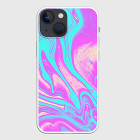 Чехол для iPhone 13 mini с принтом DIGITAL ART   WAVES   НЕОНОВЫЕ ВОЛНЫ   ПОЛОСЫ   RAINBOW ,  |  | abstraction | digital art | geometry | hexagon | neon | paints | stripes | texture | triangle | абстракция | брызги | геометрия | диджитал арт | краски | неон | неоновый | соты | текстура