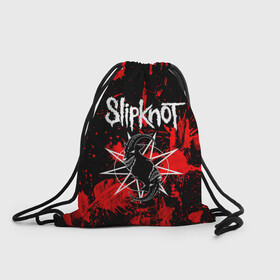 Рюкзак-мешок 3D с принтом Slipknot , 100% полиэстер | плотность ткани — 200 г/м2, размер — 35 х 45 см; лямки — толстые шнурки, застежка на шнуровке, без карманов и подкладки | animal | blood | metal | rock | slipknot | абстракция | брызги | геометрия | группа | животные | знак | кровь | логотип | маски | метал | петля | пятна | рога | рок | символ | слипкнот