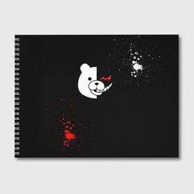 Альбом для рисования с принтом Monocuma , 100% бумага
 | матовая бумага, плотность 200 мг. | anime | danganronpa | monocuma | аниме | анимэ | данганронпа | манакума | медведь | монокума | мономишка | черный медведь | школа отчаяния