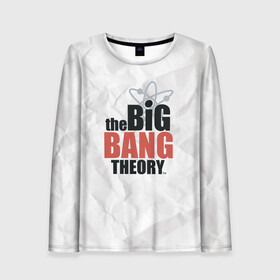 Женский лонгслив 3D с принтом Big Bang Theory logo , 100% полиэстер | длинные рукава, круглый вырез горловины, полуприлегающий силуэт | big bang theory | howard wolowitz | leonard hofstadter | penny | raj | sheldon cooper | stuart bloom | vdgerir | воловитц | леонард хофстедер | пэнни | радж | раджешь кутрапалли | тбв | теория большого взрыва | чак лорри | шелдон | шэл