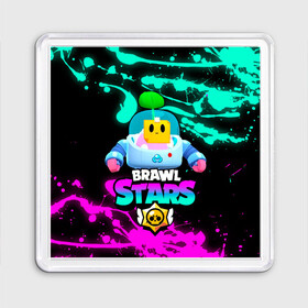 Магнит 55*55 с принтом BRAWL STARS (SPROUT) [24] , Пластик | Размер: 65*65 мм; Размер печати: 55*55 мм | 8 bit | android | brawl | brawl stars | clash | clash royale | game | leon | royale | sprout | stars | андроид | игра | кольт | леон | мобильные игры | спраут