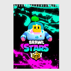 Скетчбук с принтом BRAWL STARS (SPROUT) [24] , 100% бумага
 | 48 листов, плотность листов — 100 г/м2, плотность картонной обложки — 250 г/м2. Листы скреплены сверху удобной пружинной спиралью | 8 bit | android | brawl | brawl stars | clash | clash royale | game | leon | royale | sprout | stars | андроид | игра | кольт | леон | мобильные игры | спраут