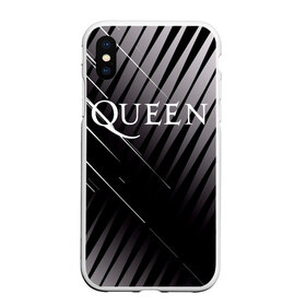 Чехол для iPhone XS Max матовый с принтом Queen , Силикон | Область печати: задняя сторона чехла, без боковых панелей | 3d | queen | британская | группа | исполнитель | лого | логотип | музыканты | надпись | рок | эмблема