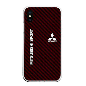 Чехол для iPhone XS Max матовый с принтом MITSUBISHI CARBON , Силикон | Область печати: задняя сторона чехла, без боковых панелей | Тематика изображения на принте: carbon | mitsubishi | sport | авто | автомобиль | карбон | лого | логотип | митсубиси | митсубиши | спорт | текстура