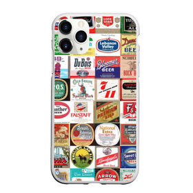 Чехол для iPhone 11 Pro Max матовый с принтом Пиво , Силикон |  | бир | бренды | винтаж | винтажное | известное | коллаж | лого | марки | марочное | много | надписи | названия | олд | олдовое | олдфаг | эль | эмблема | этикетка