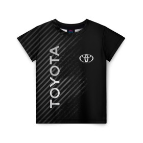 Детская футболка 3D с принтом Toyota , 100% гипоаллергенный полиэфир | прямой крой, круглый вырез горловины, длина до линии бедер, чуть спущенное плечо, ткань немного тянется | 