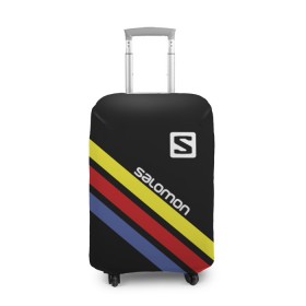 Чехол для чемодана 3D с принтом Salomon , 86% полиэфир, 14% спандекс | двустороннее нанесение принта, прорези для ручек и колес | salomon | активный отдых | альпинизм | биатлон | зима | лыжи | сноуборд | спорт