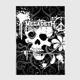 Постер с принтом Megadeth , 100% бумага
 | бумага, плотность 150 мг. Матовая, но за счет высокого коэффициента гладкости имеет небольшой блеск и дает на свету блики, но в отличии от глянцевой бумаги не покрыта лаком | countdown to extinction | бас | гитара | группа | дэйв мастейн | кико лоурейро | лос анджелес | метал | трэш | хард рок | хеви метал