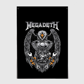 Постер с принтом Megadeth , 100% бумага
 | бумага, плотность 150 мг. Матовая, но за счет высокого коэффициента гладкости имеет небольшой блеск и дает на свету блики, но в отличии от глянцевой бумаги не покрыта лаком | countdown to extinction | бас | гитара | группа | дэйв мастейн | кико лоурейро | лос анджелес | метал | трэш | хард рок | хеви метал