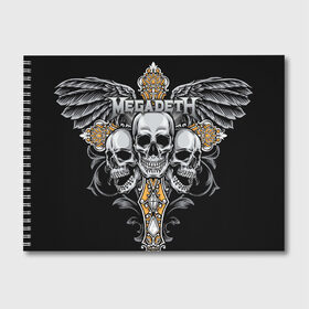 Альбом для рисования с принтом Megadeth , 100% бумага
 | матовая бумага, плотность 200 мг. | Тематика изображения на принте: countdown to extinction | бас | гитара | группа | дэйв мастейн | кико лоурейро | лос анджелес | метал | трэш | хард рок | хеви метал