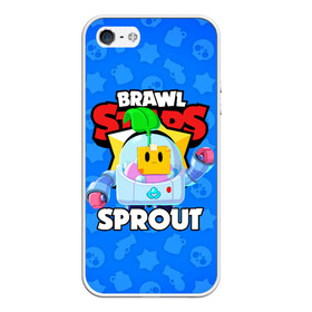 Чехол для iPhone 5/5S матовый с принтом BRAWL STARS SPROUT , Силикон | Область печати: задняя сторона чехла, без боковых панелей | 8 bit | 8 бит | bibi | brawl stars | crow | el brown | leon | leon shark | max | mr.p | phoenix | sally leon | shark | sprout | stars | virus | werewolf | акула | биби | вирус | ворон | леон | оборотень | пингвин