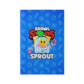 Обложка для паспорта матовая кожа с принтом BRAWL STARS SPROUT , натуральная матовая кожа | размер 19,3 х 13,7 см; прозрачные пластиковые крепления | 8 bit | 8 бит | bibi | brawl stars | crow | el brown | leon | leon shark | max | mr.p | phoenix | sally leon | shark | sprout | stars | virus | werewolf | акула | биби | вирус | ворон | леон | оборотень | пингвин