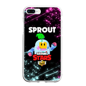 Чехол для iPhone 7Plus/8 Plus матовый с принтом BRAWL STARS SPROUT , Силикон | Область печати: задняя сторона чехла, без боковых панелей | 8 bit | 8 бит | bibi | brawl stars | crow | el brown | leon | leon shark | max | mr.p | phoenix | sally leon | shark | sprout | stars | virus | werewolf | акула | биби | вирус | ворон | леон | оборотень | пингвин