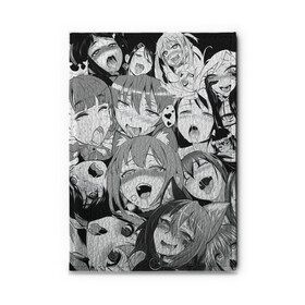 Обложка для автодокументов с принтом АХЕГАО , натуральная кожа |  размер 19,9*13 см; внутри 4 больших “конверта” для документов и один маленький отдел — туда идеально встанут права | ahegao | anime | face | manga | аниме | ахегао | лицо | манга