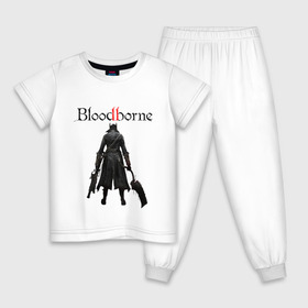 Детская пижама хлопок с принтом Bloodborne. , 100% хлопок |  брюки и футболка прямого кроя, без карманов, на брюках мягкая резинка на поясе и по низу штанин
 | bloodborne | bloodborne 2 | esport | game | playstation | бладборн | игра | киберспорт | киберспортсмен | порождение крови