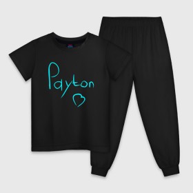 Детская пижама хлопок с принтом PAYTON MOORMEIER - ТИКТОК , 100% хлопок |  брюки и футболка прямого кроя, без карманов, на брюках мягкая резинка на поясе и по низу штанин
 | Тематика изображения на принте: 