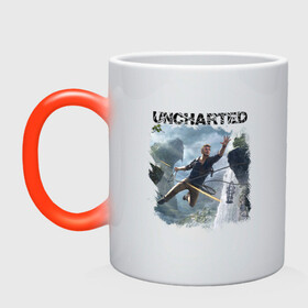 Кружка хамелеон с принтом UNCHARTED , керамика | меняет цвет при нагревании, емкость 330 мл | play | uncharted | uncharted 4 | дрейк | игры | не отмеченный на карте | неведомый | неизведанный | неизвестный | нейт | нейтан