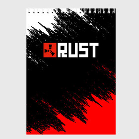 Скетчбук с принтом RUST , 100% бумага
 | 48 листов, плотность листов — 100 г/м2, плотность картонной обложки — 250 г/м2. Листы скреплены сверху удобной пружинной спиралью | Тематика изображения на принте: dayz | facepunch | rust | state of decay | survival | the forest | this war of mine | выживалка rust | раст