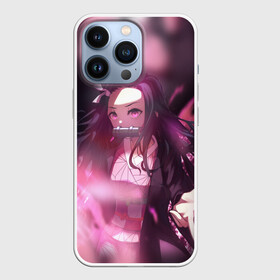 Чехол для iPhone 13 Pro с принтом NEZUKO | DEMON SLAYER KIMETSU NO YAIBA | КЛИНОК РАССЕКАЮЩИЙ ДЕМОНОВ ,  |  | Тематика изображения на принте: demon slayer | kimetsu no yaiba | nezuko | shinobu | slayer | tanjiro | zenitsu | гию томиока | зенитцу | иноске хашибира | клинок рассекающий демонов | незуко | танджиро | шинобу кочо