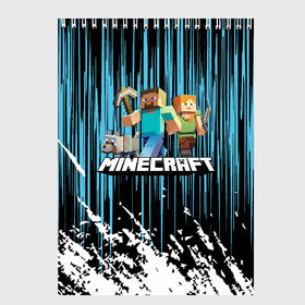 Скетчбук с принтом Minecraft , 100% бумага
 | 48 листов, плотность листов — 100 г/м2, плотность картонной обложки — 250 г/м2. Листы скреплены сверху удобной пружинной спиралью | game | minecraft | minecraftmemories | pixel | twit 3d | игра | майнкрафт | маркус перссон | пиксель