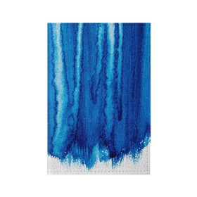 Обложка для паспорта матовая кожа с принтом Будь в потоке , натуральная матовая кожа | размер 19,3 х 13,7 см; прозрачные пластиковые крепления | Тематика изображения на принте: water | waterfall | абстракция | акварель | вода | водопад | голубая абстракция | дождь | краска | потеки краски | поток | потоки воды | потоки краски | текстура