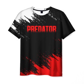 Мужская футболка 3D с принтом PREDATOR , 100% полиэфир | прямой крой, круглый вырез горловины, длина до линии бедер | aliens | avp | black | cinema | predator | кино | фильм хищник | фильмы | хищник | чёрный | чужой