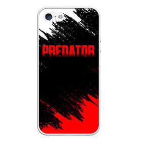 Чехол для iPhone 5/5S матовый с принтом PREDATOR , Силикон | Область печати: задняя сторона чехла, без боковых панелей | aliens | avp | black | cinema | predator | кино | фильм хищник | фильмы | хищник | чёрный | чужой