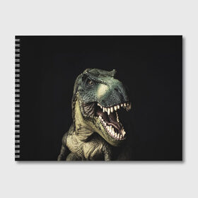 Альбом для рисования с принтом Динозавр T-Rex , 100% бумага
 | матовая бумага, плотность 200 мг. | Тематика изображения на принте: dino | dinosauria | t rex | ti rex | дино | динозавр | парк юрского | т рекс | ти рекс | чудовище | юрский период | ящер | ящерица