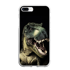 Чехол для iPhone 7Plus/8 Plus матовый с принтом Динозавр T-Rex , Силикон | Область печати: задняя сторона чехла, без боковых панелей | Тематика изображения на принте: dino | dinosauria | t rex | ti rex | дино | динозавр | парк юрского | т рекс | ти рекс | чудовище | юрский период | ящер | ящерица