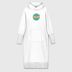 Платье удлиненное хлопок с принтом NASA винтажный логотип ,  |  | 50 е | 50s | nasa | retro | us | usa | vintage | в старом стиле | винтаж | винтажный | затертый | логотип | модная | модный | наса | потертый | ретро | старый | старый логотип | сша