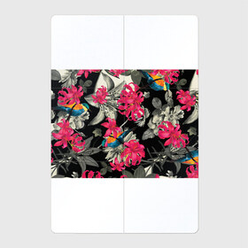 Магнитный плакат 2Х3 с принтом Цветы , Полимерный материал с магнитным слоем | 6 деталей размером 9*9 см | вирус | маска | тренд | тропики | цветы