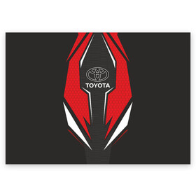 Поздравительная открытка с принтом Toyota Driver team Red , 100% бумага | плотность бумаги 280 г/м2, матовая, на обратной стороне линовка и место для марки
 | Тематика изображения на принте: driver | driver team | racing | toyota | toyota team | гонки | тайота | тоёта | тойота